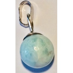 Pendant Silver Larimar Sphere 